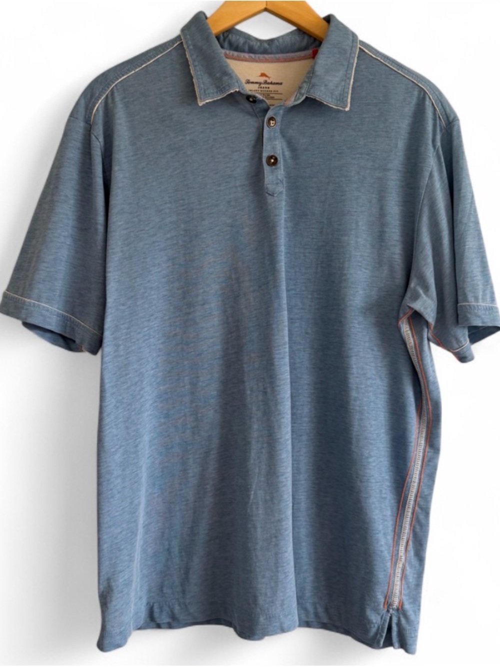Tommy Bahama Polo Shirt Modern Fit 100% Pima Cotton Island Coastal Preppy L